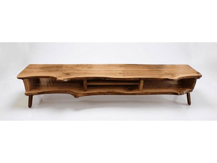 Xlmoebel Lowboard Massivholz TV Lowboard Rustikal Modernes Design Wohnzimmermöbel