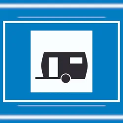 HB-Druck Wohnwagen Symbol Schild A3 (297x420mm)