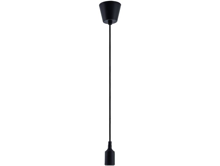 PACO HOME Pendelleuchte SUN , schwarz, 1, Ø 3,9cm H: 168cm, Leuchten, Schwarz E27 Schnurpendel Silikon Überzogen 1,5m Textilkabel, Pendelleuchte