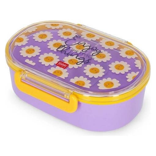 Legami Snack&Go Snackbox Daisy, Brotdose, Lunchbox, Snackdose, Blumen, KSNB0002 (VKSNB0002)