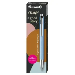 Pelikan Snap Metallic Frostblau, Kugelschreiber, Metall-Etui