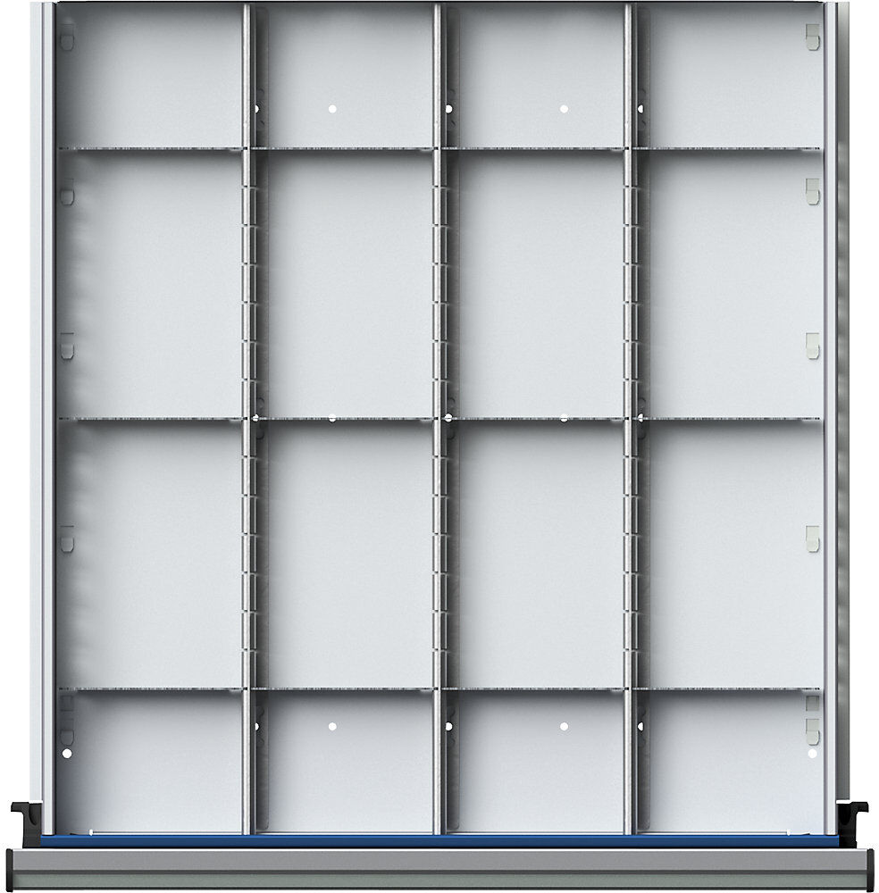 Trennblech für Schubladen-BxT 500 x 540 mm, ¼-Teilung, für Schubladenhöhe 60 mm ANKE