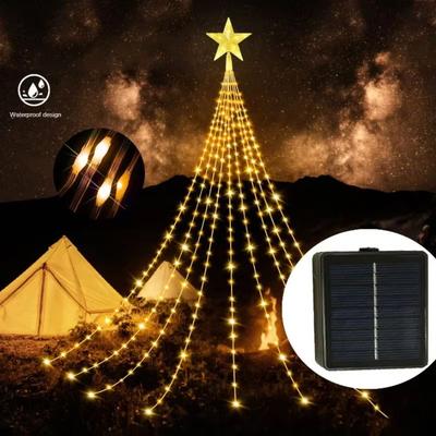 Inspired Finds Solar Christmas Tree Star Topper Lights 2m Fairy String Decor warm
