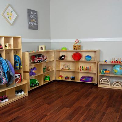 Contender Mobile Folding Storage Unit, Toy Organizer, Bookcase Shelves Sturdy Birch Plywood Classroom, Daycare