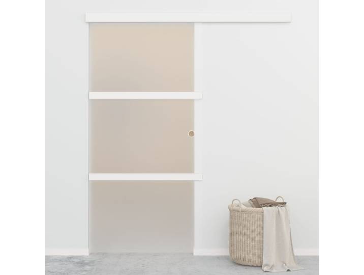 vidaXL Schiebetür mit weichen Stoppern ESG-Glas und Aluminium 90x205cm