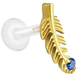 PTFE Labret mit Innengewinde + Titan-Aufsatz FEDER