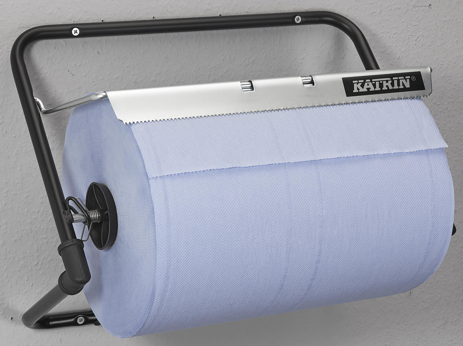 KATRIN® Putzrollenhalter 1 Rolle schwarz 54930
