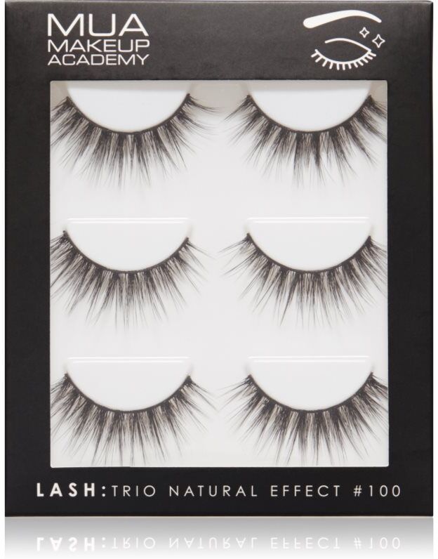 MUA Makeup Academy Lashes Natural Effect faux-cils #100 3 une paire de
