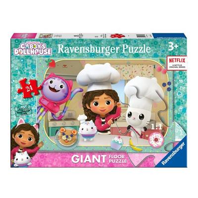 Ravensburger Kinderpuzzle 03178 - Gabbys Kochkünste - Bodenpuzzle mit 24 großen Puzzleteilen, für kleine Gabby-Fans ab 3 Jahren