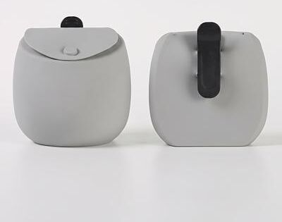 Market Central Portable Dog Training Treat Pouch With Magnetic Closure And Clip On Silicone Treat Bag gray