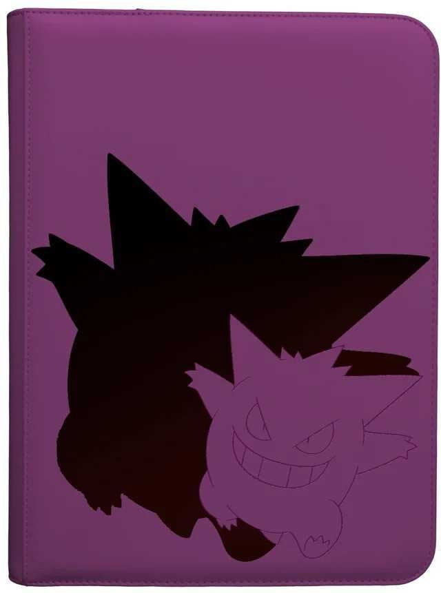 Ultra PRO Pokémon Elite Series Gengar 9-Pocket Zippered PRO Binder for Collectors, Acid-Free, Non-PVC Pages, Standard Trading Card Size