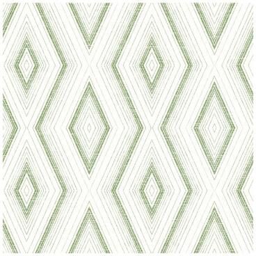 Chesapeake Santa Cruz Green Geometric Wallpaper - 20.5 x 396 x 0.025