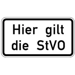 Magni, Sicherheitskennzeichnung, WH.46, 600x330mm Hier gilt sie StVO RAL-Gütezeichen Folie RA2