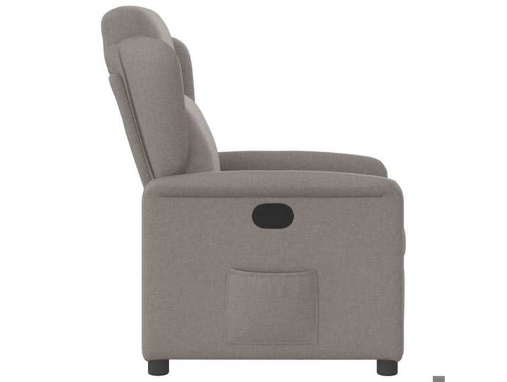 Confortable Fauteuil inclinable Chaise-sofa pour relax Taupe Tissu__27460