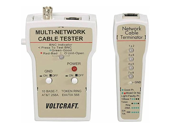 VOLTCRAFT CT-1 CT-1 Kabeltester Geschikt voor: RJ-45, BNC