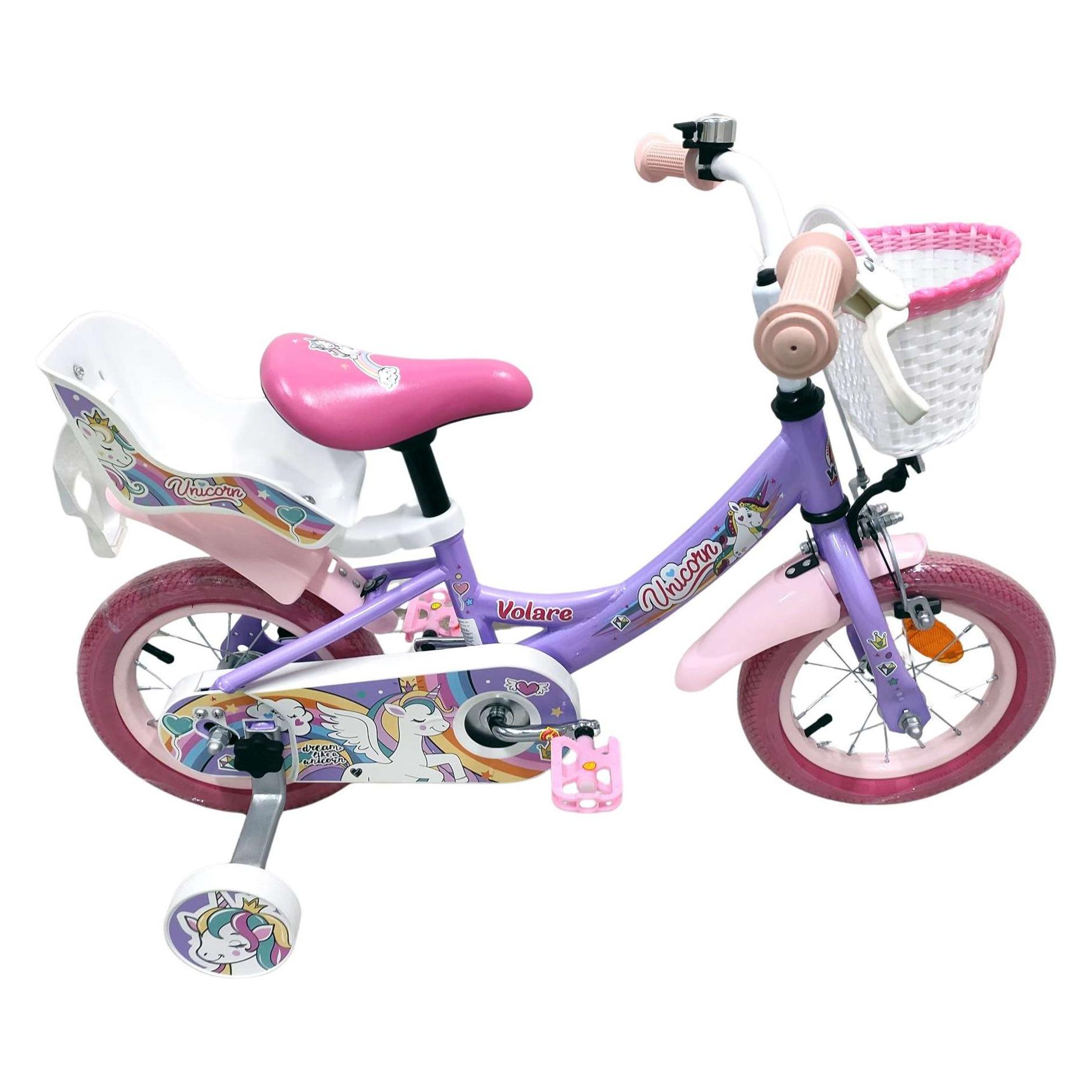 Volare - Children's Bicycle 12 - Unicorn Purple (61279) (12") (61279)