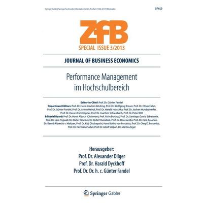 Performance Management im Hochschulbereich, Taschenbuch von , Springer Fachmedien Wiesbaden GmbH, 978-3-658-03347-7