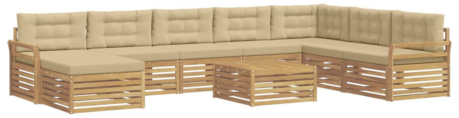 Garnitur aus 9 Outdoor-Sofas, Farbe Beige