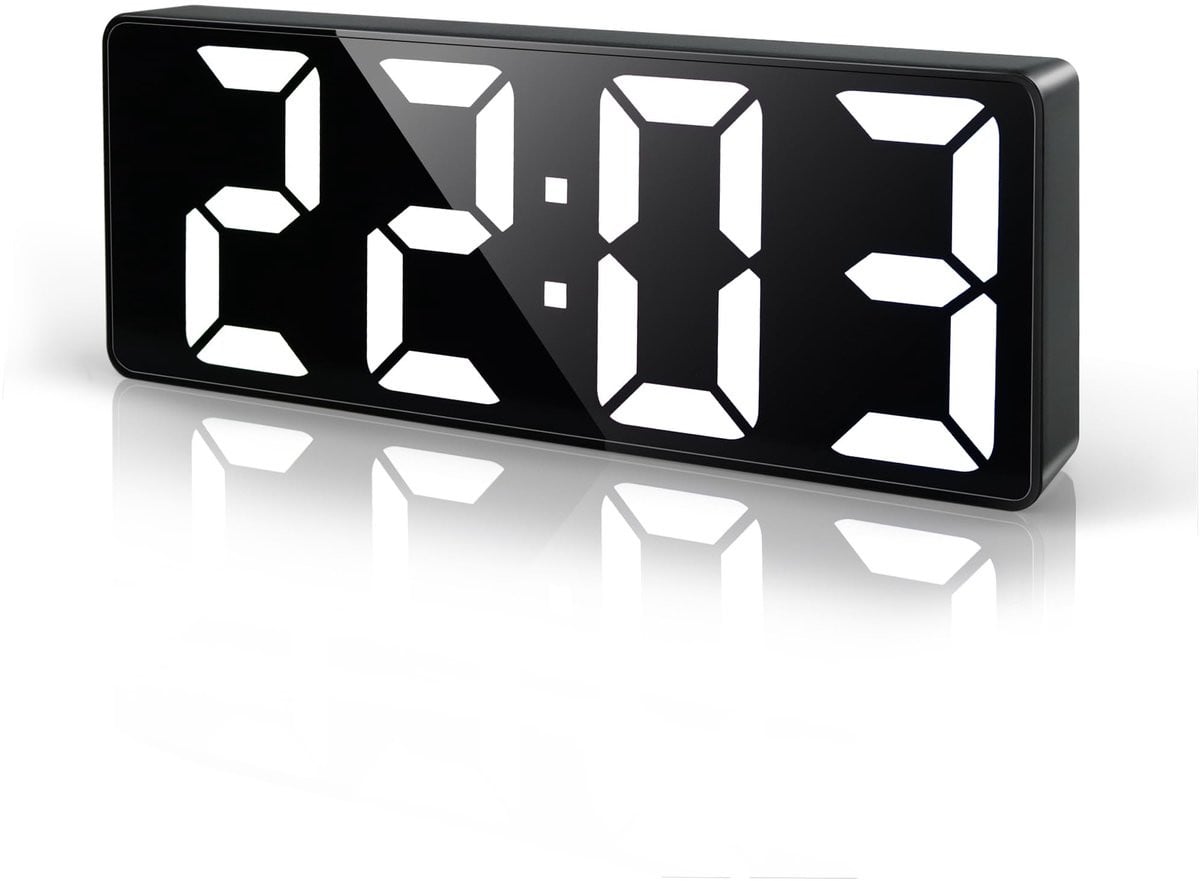 Dailygoods Digitale LED-wekker met grote cijfers en temperatuurweergave