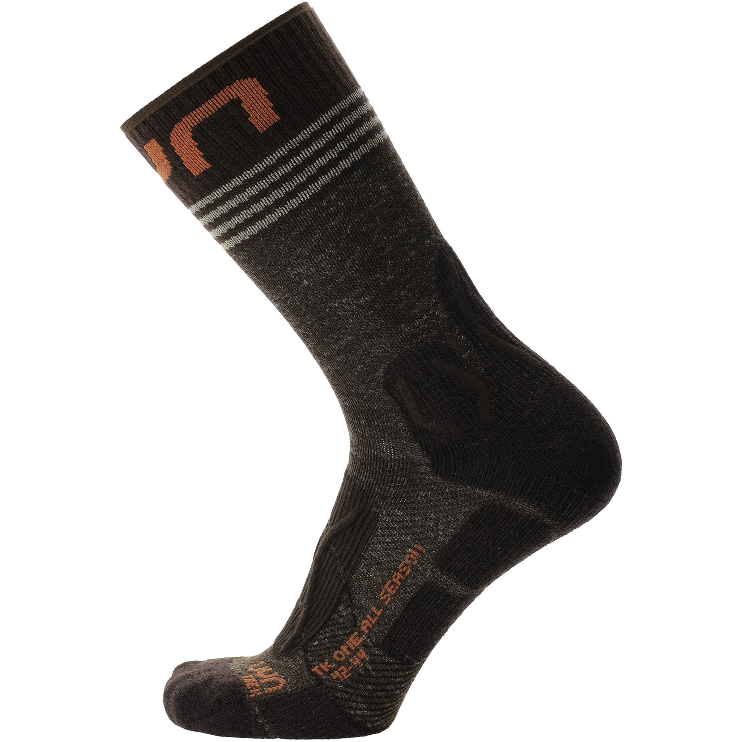 Uyn Trekking One All Season Mid Herren Wandersocken braun Größe 39 Trekking Hautfreundlich Merinowolle