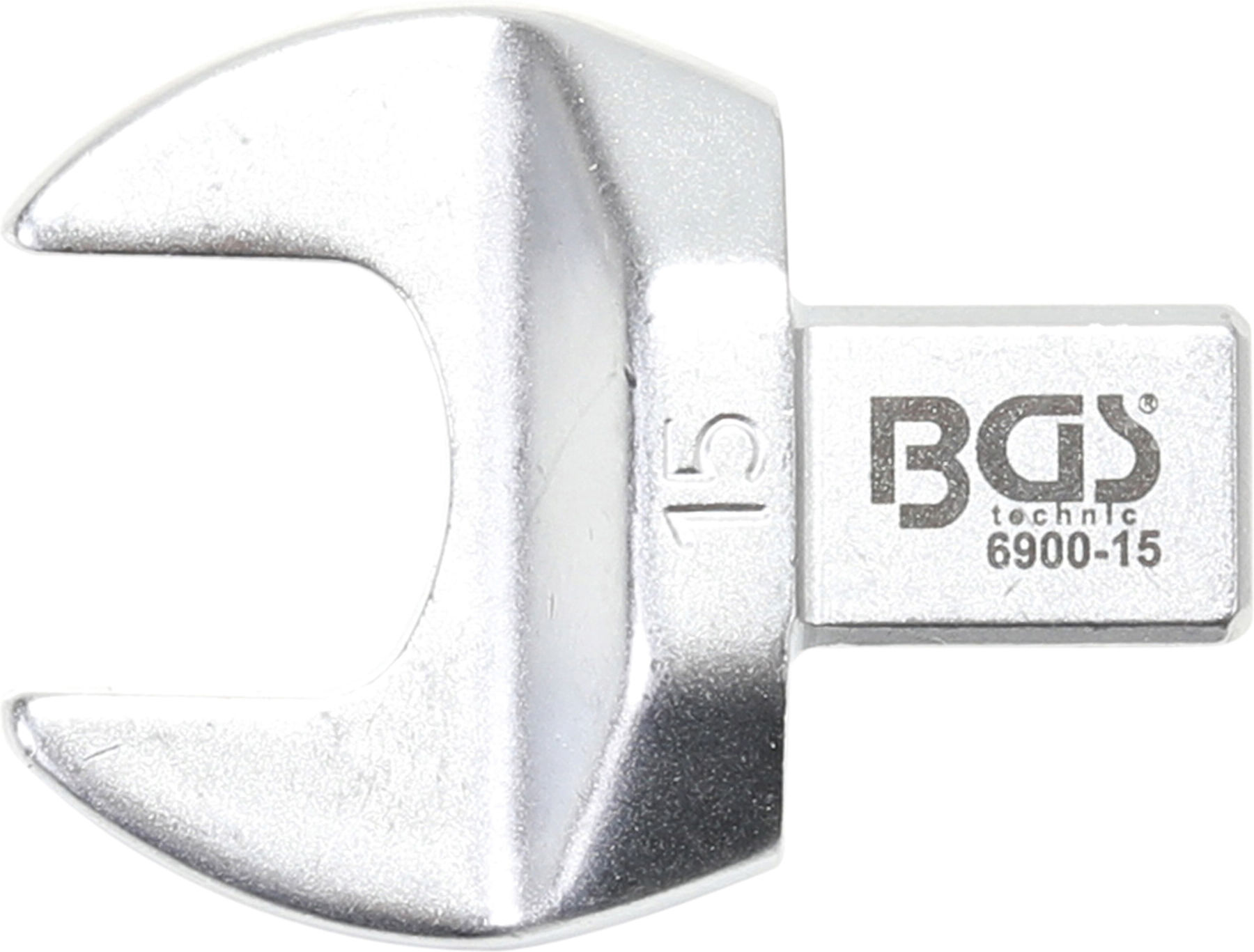 BGS Einsteck-Maulschlüssel 6900-15, 15 mm, Aufnahme 9 x 12 mm ; BGS technic)
