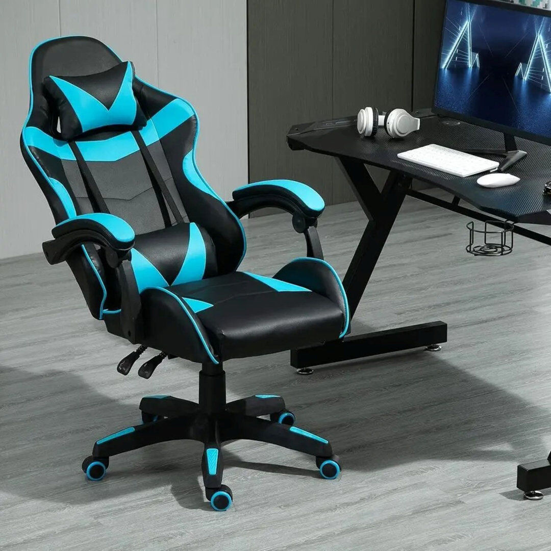 Inbox Zero Adjustable Swiveling PC & Racing Game Chair 1cm W X 1cm D