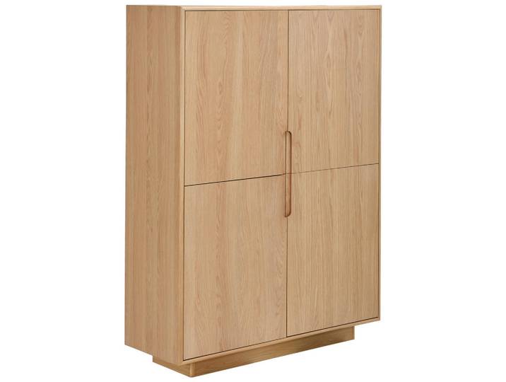 Livetastic Highboard Lofty Lou, Eiche, Holz, Eiche, furniert, teilmassiv, 6 Fächer, 110x150x40 cm, Holzmöbel, Kleinmöbel Holz, Holzkommoden, Highboards Holz