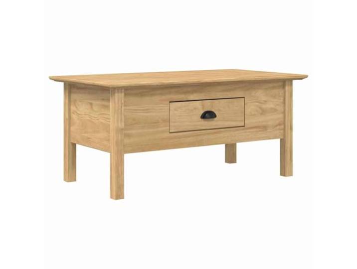 IBUQDDV Couchtisch BODO Honigbraun 100 x 55 x 45,8 cm Holzwerkstoff Mit Schublade, rechteckige Form, quadratische Beine, Stauraum für Zeitschriften, pflegeleicht