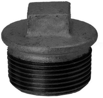 Schmidt, Hermann Hermann Schmidt Temperguss Stopfen 14290025 DN 25, 1", mit Rand, schwarz