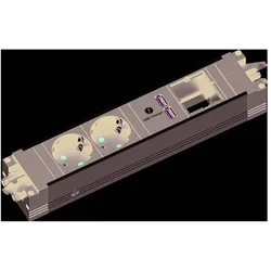 Bachmann, Steckdosenleiste, Multiple socket outlets (2x, CEE 7/3)