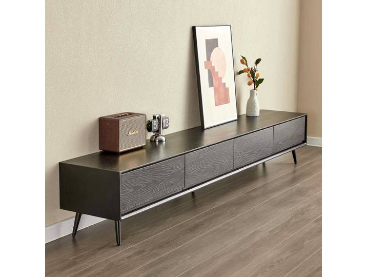 Meuble TV simple pour la maison, design nordique moderne, meuble TV minimaliste tendance, style élégant, meuble TV mobile pour salon