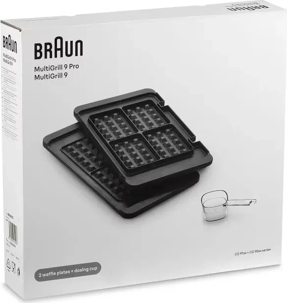 De'Longhi Braun BRSK007 Waffelplatten, MultiGrill 9, 9 Pro, 2 St.