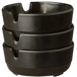 APS Aschenbecher »KOLME« 3 Stück schwarz, 7.8x3x7.8 cm