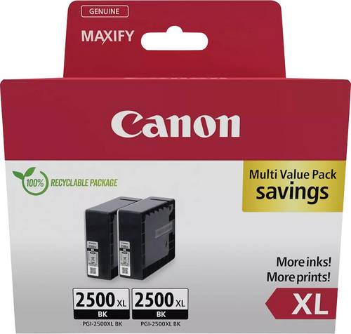 Canon Druckerpatrone PGI-2500XL BK Twin Pack Original 2er-Pack Schwarz 9254B011