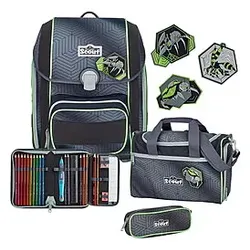 Scout Genius Superflash Black Spider 4tlg. Schulranzenset