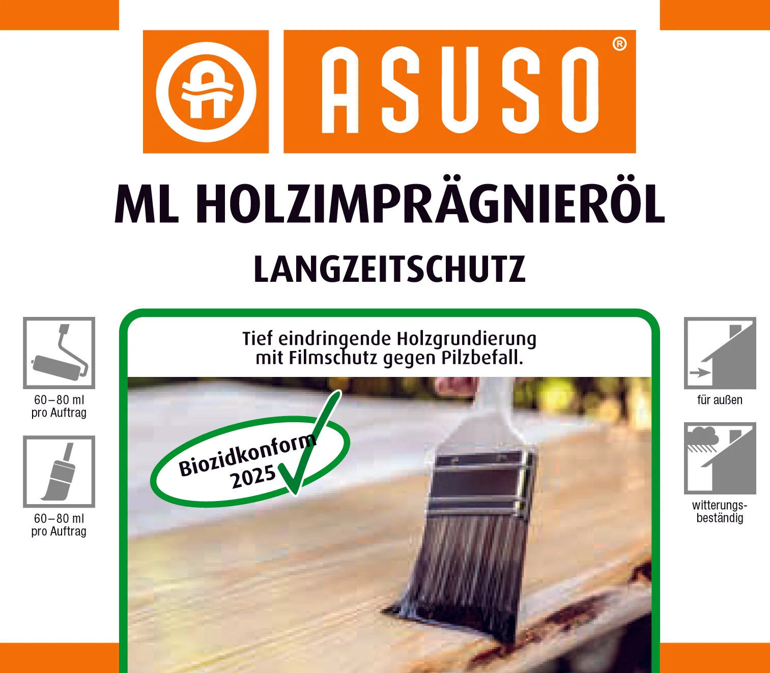 Asuso GmbH ASUSO Holzimprägnieröl Langzeitschutz