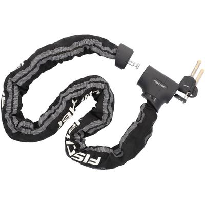 Kettenschloss FISCHER FAHRRAD "PROTEC PLUS+ CK100", schwarz, SicherheitsschlösserB:13cm L:100cm Ø:8,3mm, Stahl, B:13cm L:100cm Ø:8,3mm