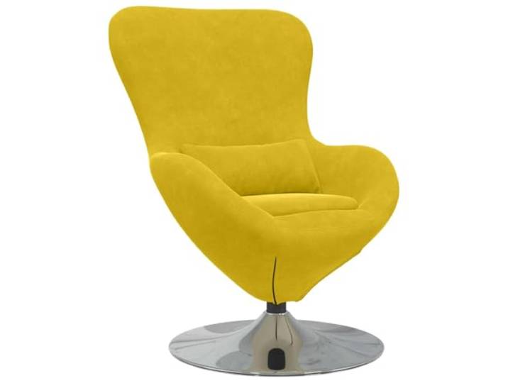 vidaXL Eiersessel Gelb Samt Die knallgelbe Polsterung bringt echt gute Laune in jeden Raum, Richtig gemütlich, perfekt zum Chillen über längere Zeit,