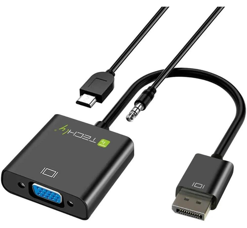 Techly IDATA-HDMI-VGA2AU HDMI naar VGA converter met audio en Micro-USB