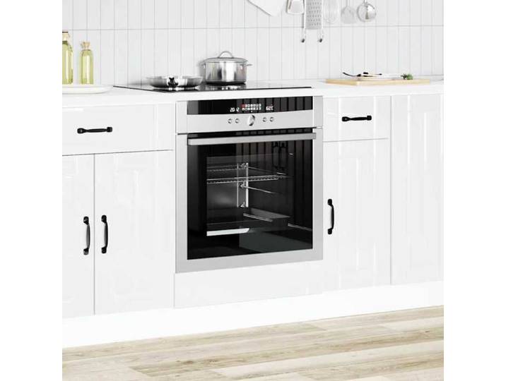 Meuble de cuisine - STAR - Armoire de four Lucca - blanc brillant bois ingénierie LL21