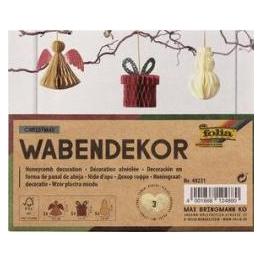 Folia Wabendekor CHRISTMAS, 3er Set Geschenk & Co (49231)