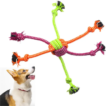 The Handy Homestead Interactive Dog Rope Toy For Chewers Durable Tug And Chew Toy Interactive Dog Rope Toy For Chewers Durable Tug And Chew Toy