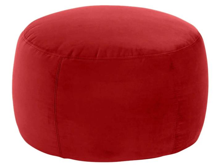 Hocker Annabelle Velvet D: 60 cm Candy / Farbe: Red / Material: Stoff