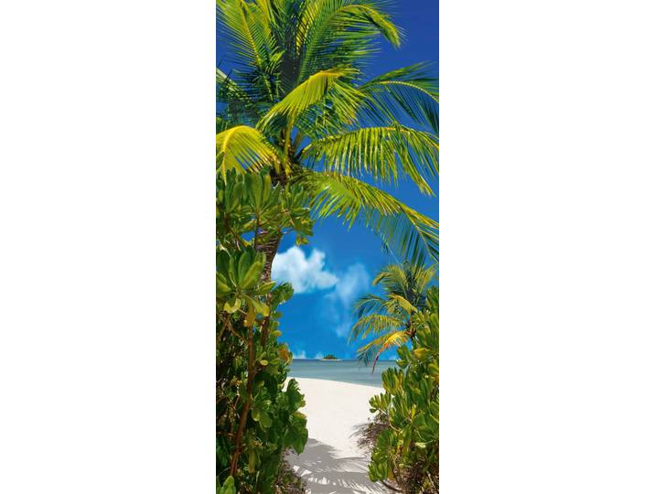 Fototapete PAPERMOON Tahiti - Türtapete , bunt, B:0,9m L:2m, Vlies, Tapeten, Fototapete