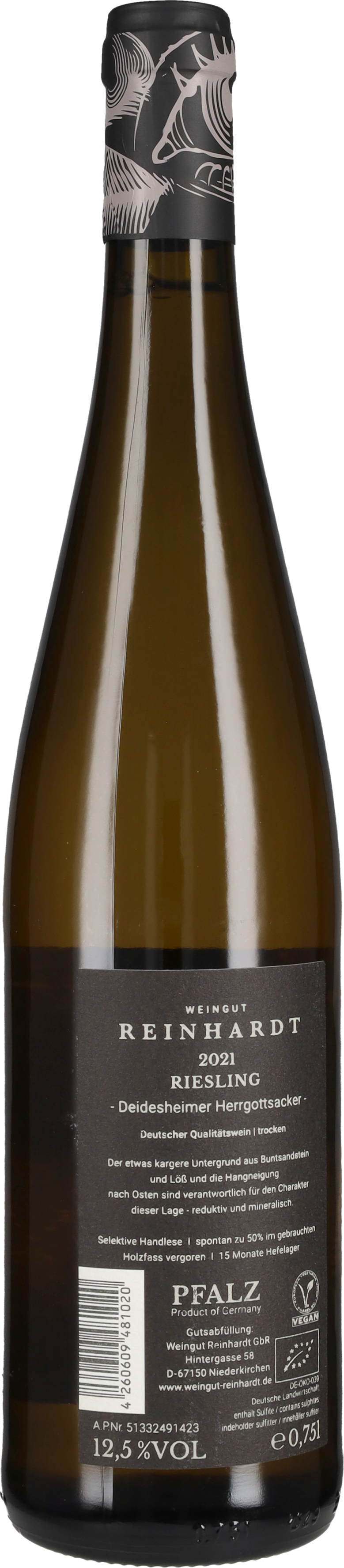 Riesling Trocken Lagenwein Deidesheimer Herrgottsacker Weingut Reinhardt 2021