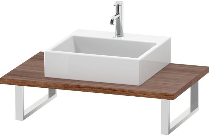 Duravit L-Cube Konsole LC106C07979 Stärke 3 cm, nussbaum natur, für Aufsatzbecken, variabel
