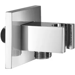 Herzbach Living Spa Brauseanschlussbogen 11.685400.2.01 mit starrem Halter, chrom
