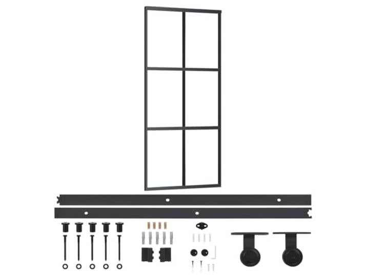 vidaXL Porte coulissante et quincaillerie Verre et Aluminium 90x205 cm