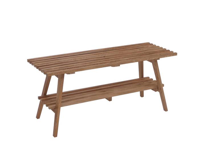 Jamb Garderoben-Bank Eiche Dekor, Eichefarben, Holz, 100x45x35 cm, Esszimmer, Bank, Sitzbänke