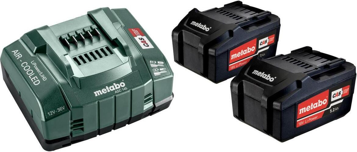 Metabo Basic set 2x 5.2Ah Li-Power 18V accu in kartonnen doos - 685051000